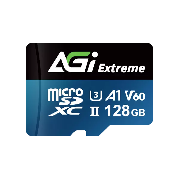 AGI Extreme memory card TF238 MicroSD V60-128GB
