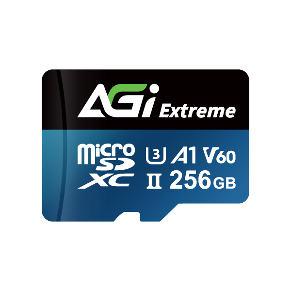 AGI Extreme memory card TF238 MicroSD V60-256GB
