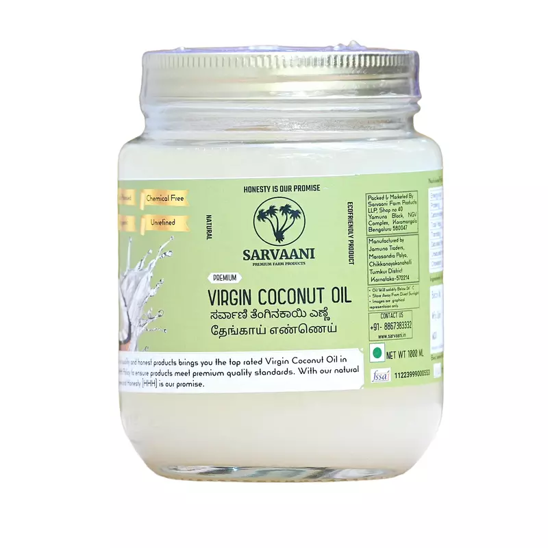 Premium Virgin Coconut Oil - GLASS - 1L