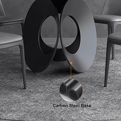 Vikinterio Four Seater ROund DOIning Table with Four Chairs