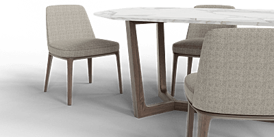 Vintage Six Seater Dining Table Set