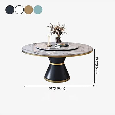 Modern Six Seater Round Dining Table Set Modern Six Seater Round Dining Table Set