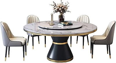 Modern Six Seater Round Dining Table Set Modern Six Seater Round Dining Table Set