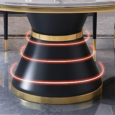 Modern Six Seater Round Dining Table Set Modern Six Seater Round Dining Table Set