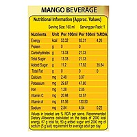 Natural Mango Beverage (Tetra Pack)-160 ml