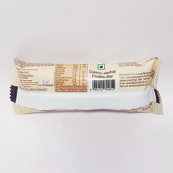 Patanjali Classic Herbal Protein Bar-35 g