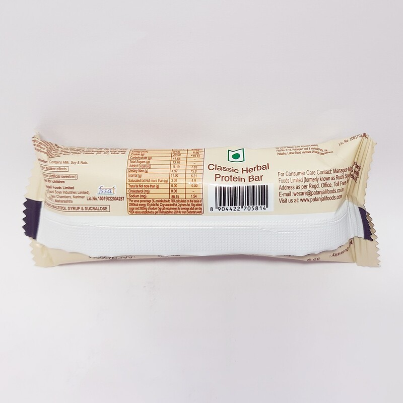 Patanjali Classic Herbal Protein Bar-35 g