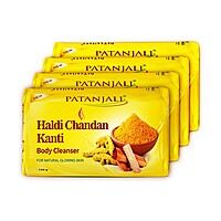 Patanjali Haldi Chandan Kanti Body Cleanser  150 G x 4 N-600 g