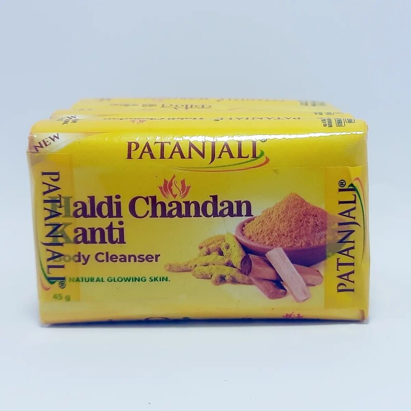 Patanjali Haldi Chandan Kanti Body Cleanser  - Pack of 4-180 g