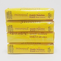 Patanjali Haldi Chandan Kanti Body Cleanser  - Pack of 4-180 g