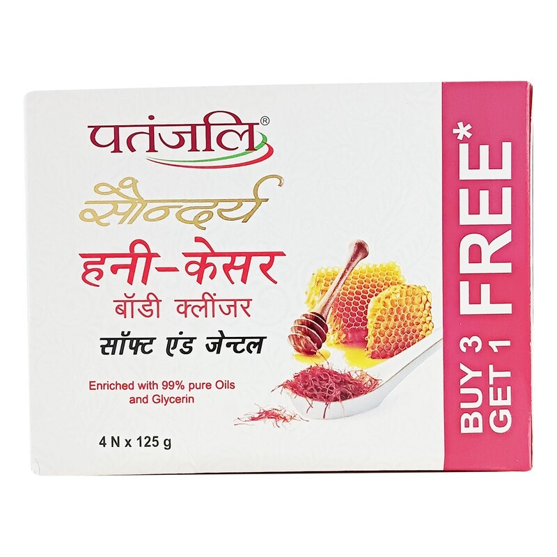 Saundarya Honey Kesar Body Cleanser-125g B3 G1 Free-375 g