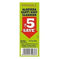 Patanjali Aloevera Kanti Body Cleanser-(4x1) 75 G-300 g