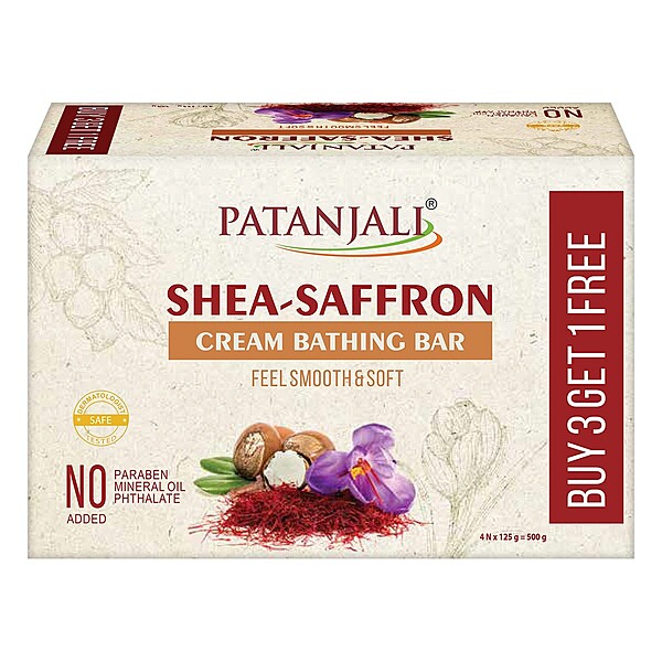 Shea- Saffron Cream Bathing Bar 125g (B3 G1)-375 g
