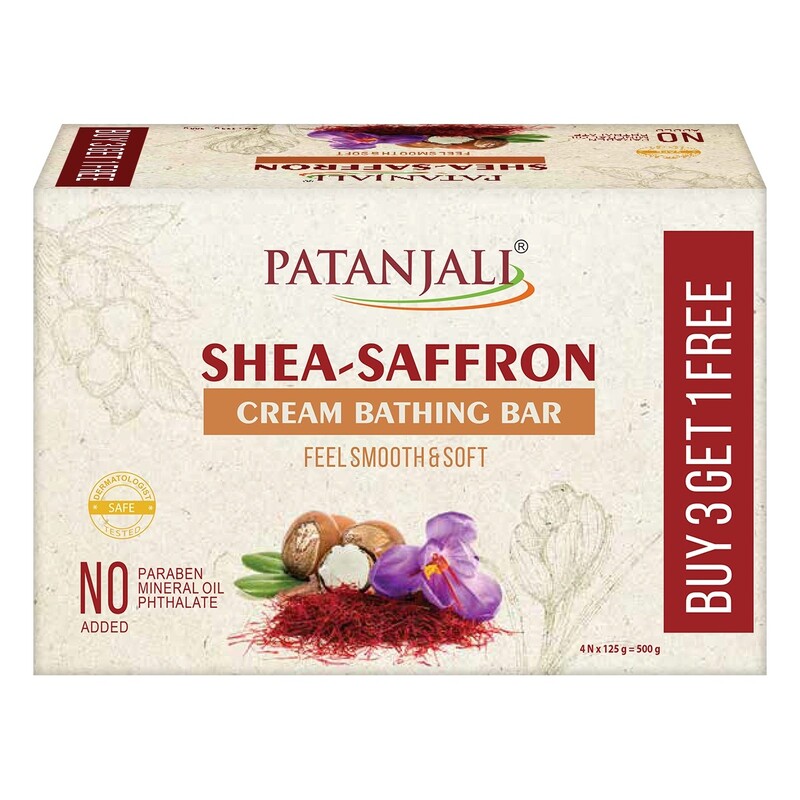 Shea- Saffron Cream Bathing Bar 125g (B3 G1)-375 g