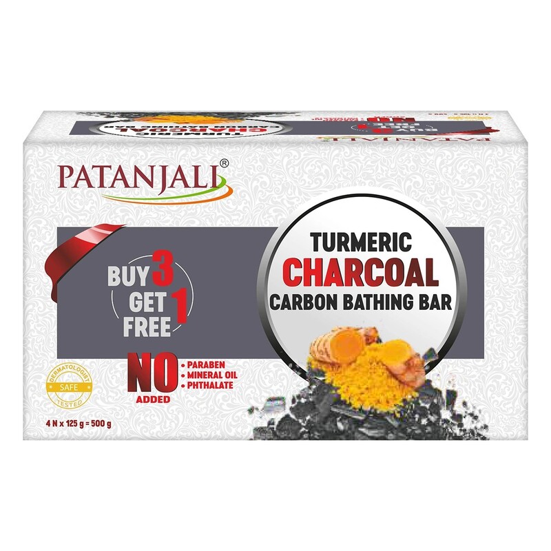 Turmeric Charcoal Bathing Bar 125g (B3 G1)-375 g