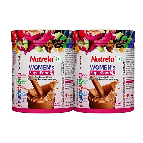 Patanjali Nutrela Women Superfood - Chocolate Flavor - 400g (pack of 2)-800 g