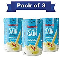 Patanjali Nutrela Weight Gain - Banana Flavor - 500g (pack of 3)-1500 g