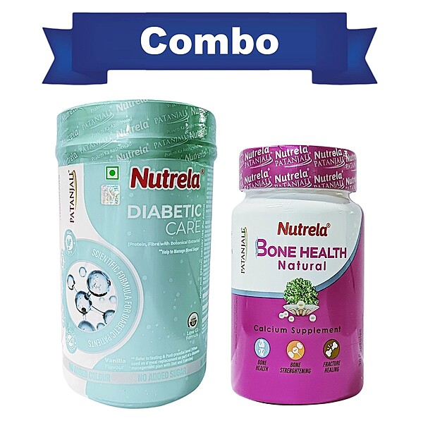 Combo Patanjali Nutrela Diabetic Care  + Bone Health (400G+30N)-415 g