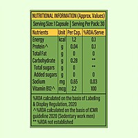 Patanjali Nutrela Vitamin B12 - 30 Veg Capsules (pack of 3)-31.5 g