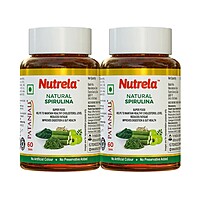Patanjali Nutrela Natural Spirulina Tablets (pack of 2)-64 g