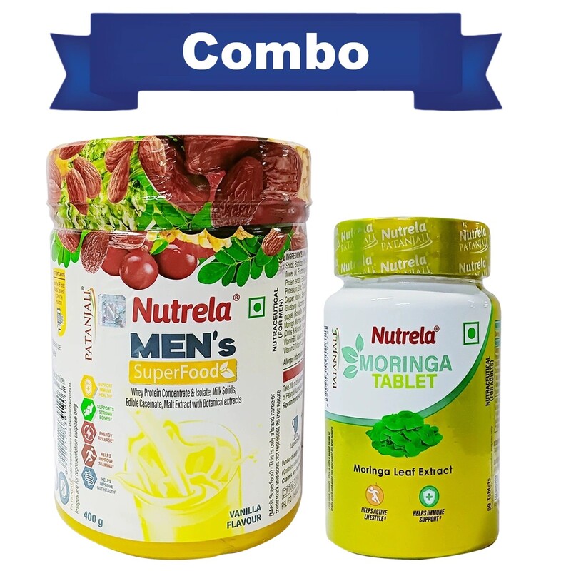 Combo Pat. Nutrela Men'S Superfood + Moringa (400G+60N)-430 g