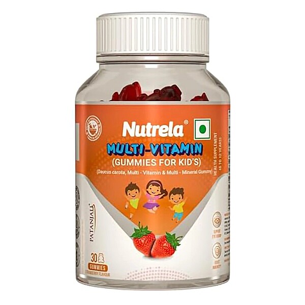 Nutrela Multi- Vitamin Kids Gummies- Straberry Flavour-75 g