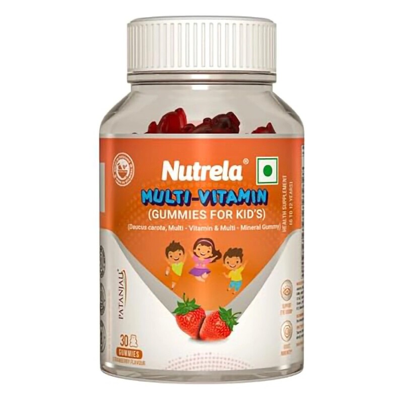 Nutrela Multi- Vitamin Kids Gummies- Straberry Flavour-75 g
