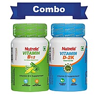 Combo Patanjali Nutrela Vitamin D2K + B12 (60N+30)-18.5 g