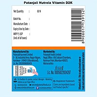 Combo Patanjali Nutrela Vitamin D2K + B12 (60N+30)-18.5 g
