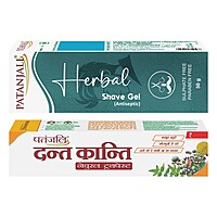Combo Herbal Shave Gel + Dant kanti Natural toothpaste (50G+40G)-90 g