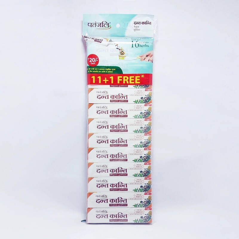 Dant Kanti Natural Toothpaste 43g (Buy 11+ 1 Free) Hanger-516 g