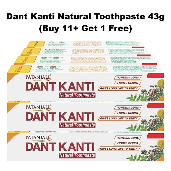 Dant Kanti Natural Toothpaste 43g (Buy 11+1 Free)-516 g