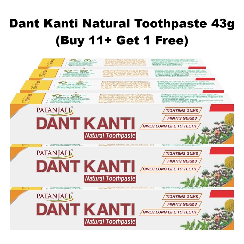 Dant Kanti Natural Toothpaste 43g (Buy 11+1 Free)-516 g