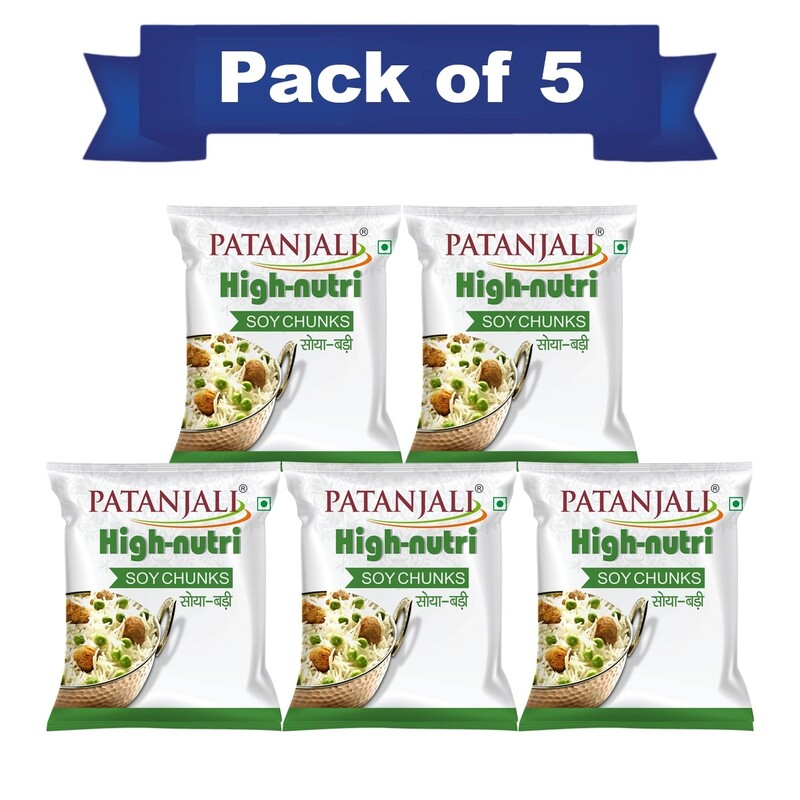 Combo Patanjali Soya Chunks 40 G (Pack of 5)-200 g