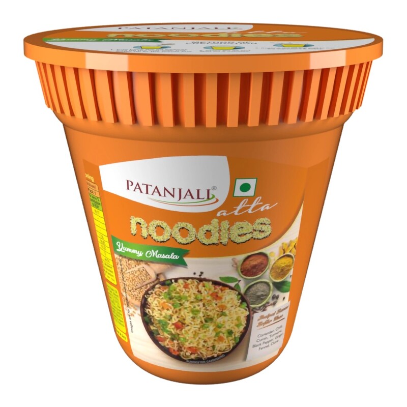 Patanjali Atta Cup Noodles Yummy Masala-70Â g