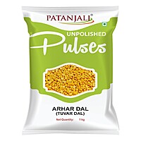 Patanjali Unpolished Arhar Dal (Tuvar Dal)-1Â kg