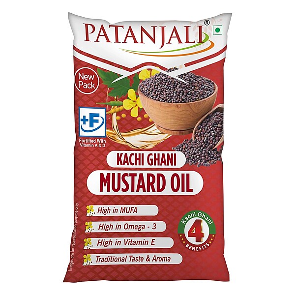 Patanjali Kachi Ghani Mustard Oil (P)-1 ltr