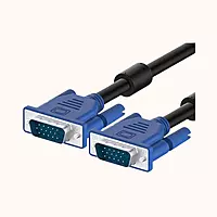 VGA Cable Male to Male 1.5 Meter, Support PC/Monitor/LCD/LED, Plasma, Projector, TFT, Blue