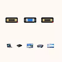 VGA Cable Male to Male 1.5 Meter, Support PC/Monitor/LCD/LED, Plasma, Projector, TFT, Blue