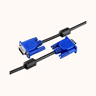 VGA Cable Male to Male 1.5 Meter, Support PC/Monitor/LCD/LED, Plasma, Projector, TFT, Blue