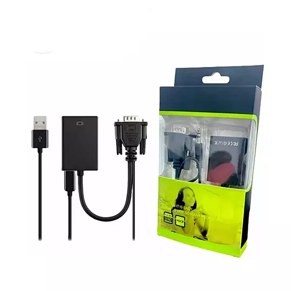 VGA to HDMI Converter – Active Signal Adapter | 1080p Support |  PC & Laptop