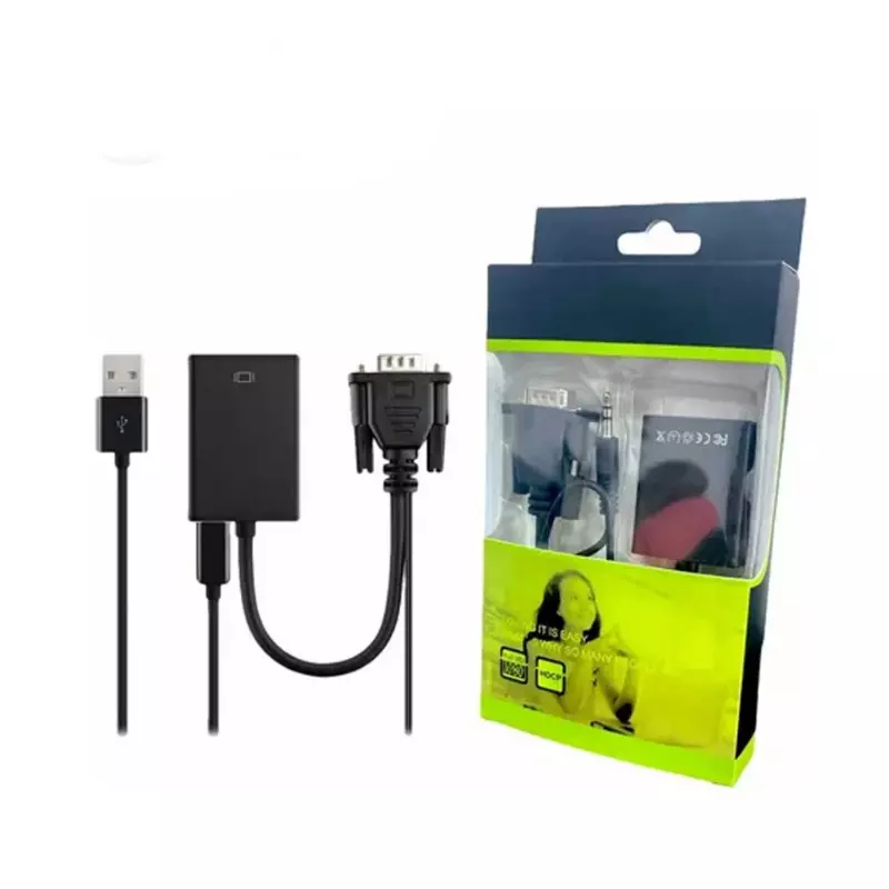 VGA to HDMI Converter – Active Signal Adapter | 1080p Support | PC & Laptop