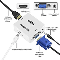 Zigdeal VGA to HDMI Converter Box – Active Adapter  1080p Support  Plug & Play  PC & Laptop