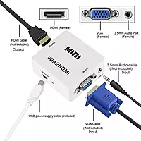 Zigdeal VGA to HDMI Converter Box – Active Adapter 1080p Support Plug & Play PC & Laptop