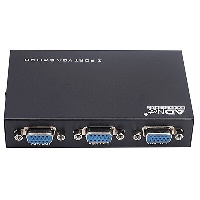 VGA 2 in 1 Out 2 Port VGA Switch Press Button Two Way VGA Video Switch for PC TV Monitor