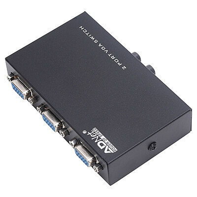 VGA 2 in 1 Out 2 Port VGA Switch Press Button Two Way VGA Video Switch for PC TV Monitor