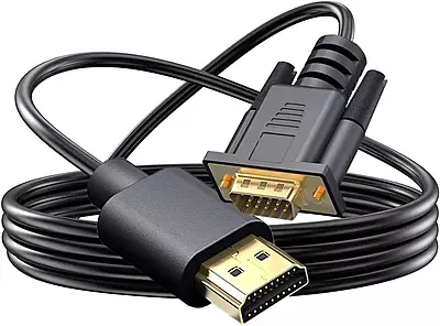 VGA Male to HDMI 2.0 Male Cable with Synchronised Audio Supports resolutions upto 3840x2180 @60Hz