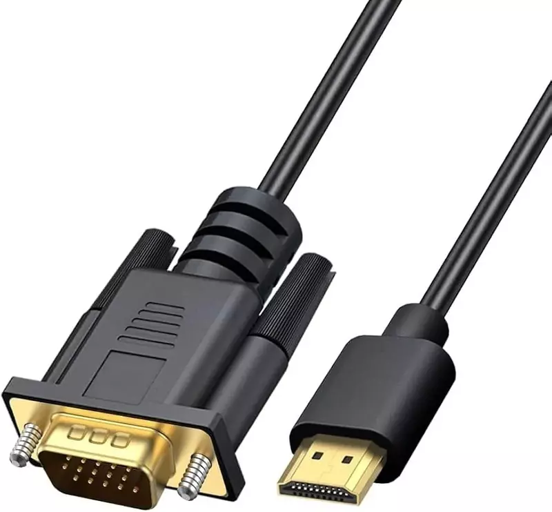 VGA Male to HDMI 2.0 Male Cable with Synchronised Audio Supports resolutions upto 3840x2180 @60Hz