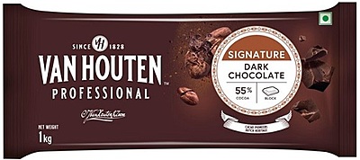 VHP Dark Chocolate Couverture 55% Slab - 1 Kg VHP Dark Chocolate Couverture 55% Slab - 1 Kg