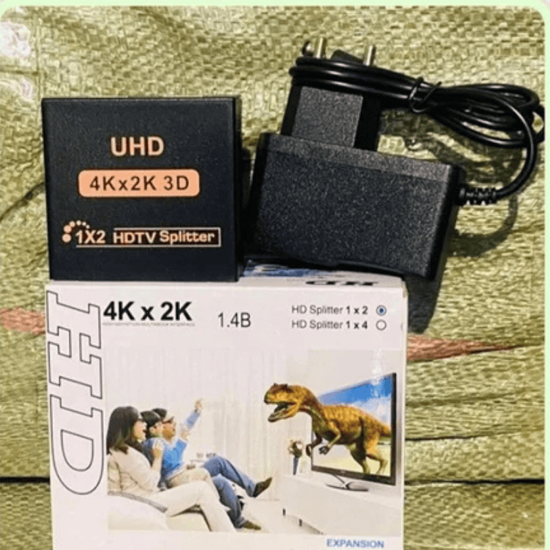 Zigdeal VIBOC HDMI Splitter Box – 1 Input to 2 Output | 4K Support | Plug & Play | Audio Extraction